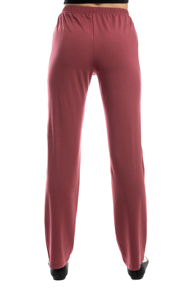 Летни памучни панталони, цвят бордо 7124