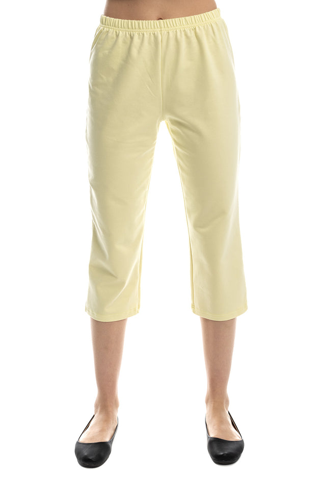 Жълти панталони от памучна вата 71282