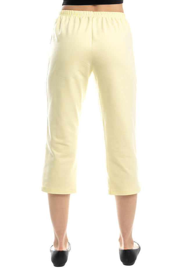 Жълти панталони от памучна вата 71282