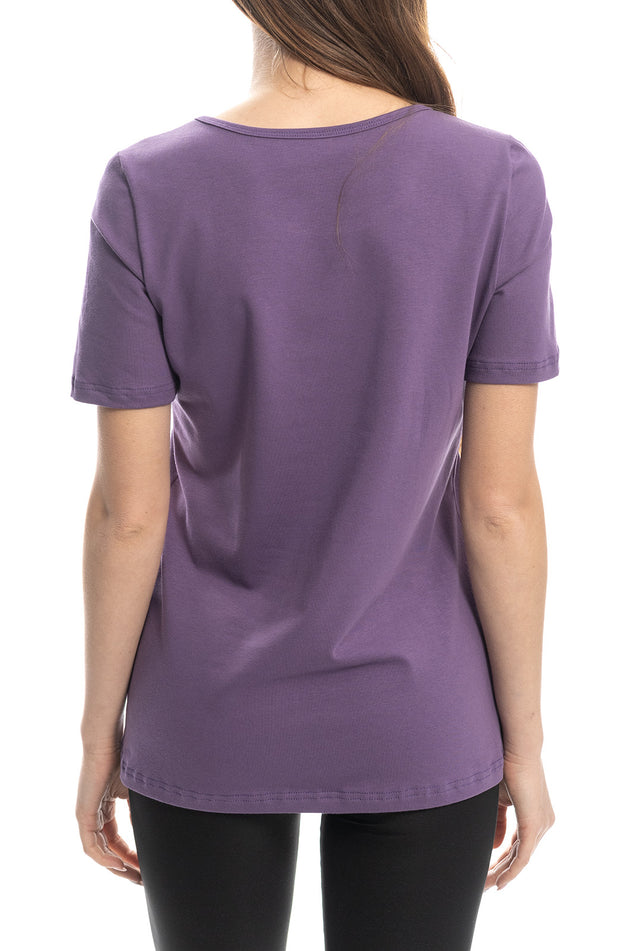 Лилава памучна блуза 540