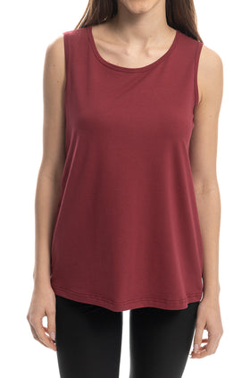 Памучен потник, цвят бордо 658