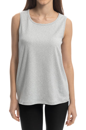 Памучен потник, цвят сив меланж 658