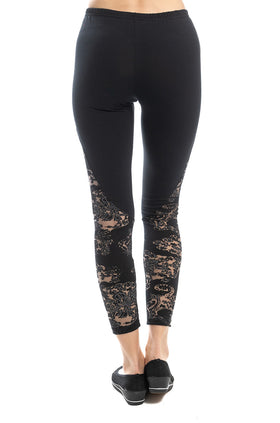 Черен памучен клин с платка от флог 34208