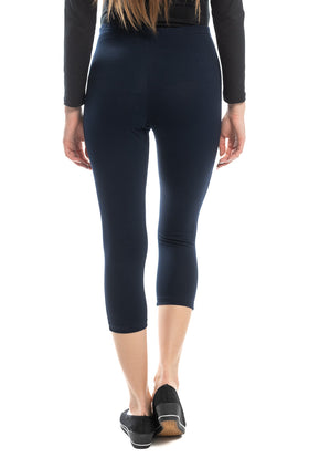 Тъмносин памучен клин за бременни, дължина 7/8 3500-78