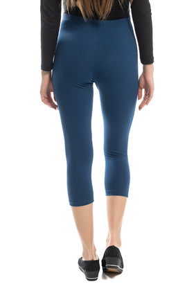 Памучен клин за бременни, цвят деним, дължина 7/8 3500-78