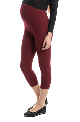 Памучен клин за бременни, цвят бордо, дължина 7/8 3500-78