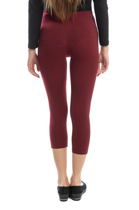 Памучен клин за бременни, цвят бордо, дължина 7/8 3500-78