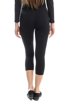 Черен памучен клин за бременни, дължина 7/8 3500-78