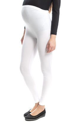 Бял памучен клин за бременни 3500