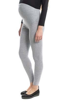 Светлосиво-меланжиран памучен клин за бременни 3500