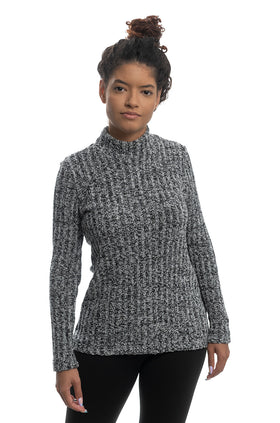 Пуловер от сив меланж 5159