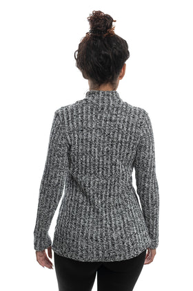 Пуловер от сив меланж 5159