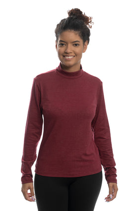 Вълнена блуза, цвят бордо (полуполо) 564