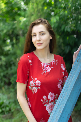 Ежедневна памучна блуза "Японска градина" 5404