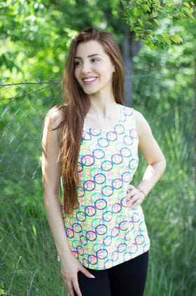 Памучен потник "Хипнотизиращи кръгове" 657