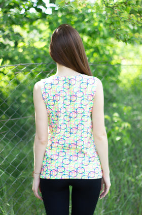 Памучен потник "Хипнотизиращи кръгове" 657