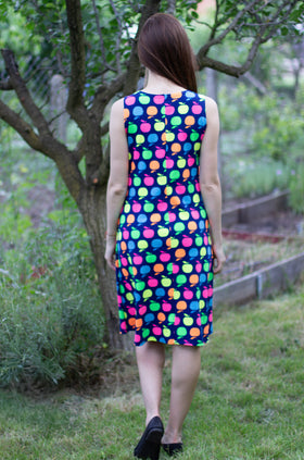 Памучна рокля "Цветни ябълки" 8092