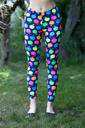 Памучен клин с щампа "Цветни ябълки" 3423