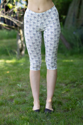 Памучен клин с щампа "Каре с букети" 3421 (7/8)