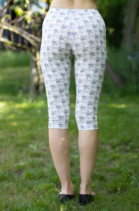 Памучен клин с щампа "Каре с букети" 3421 (7/8)