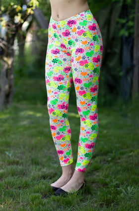 Памучен клин с щампа "Цветна любов" 3423