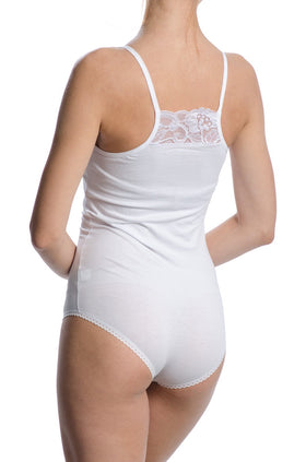 Бяло памучно дамско боди Б-452 (бикина)