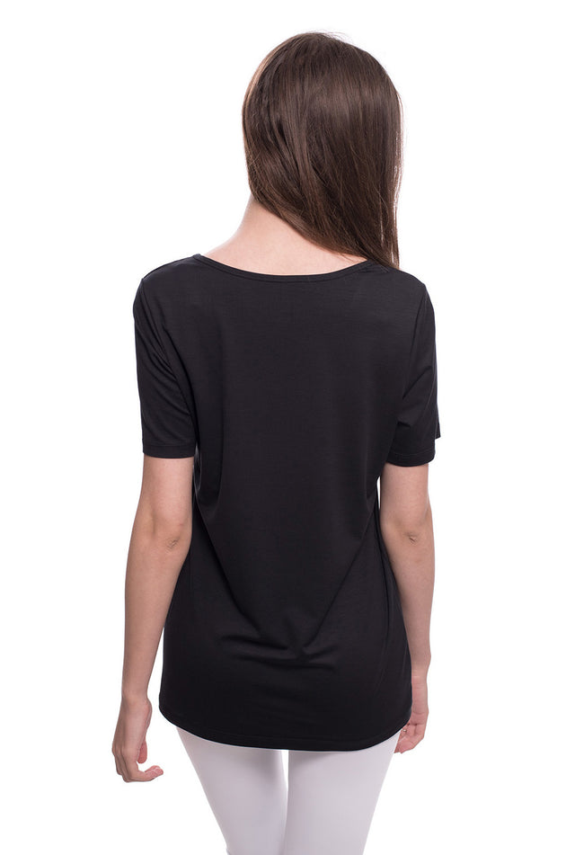Черна памучна блуза 540