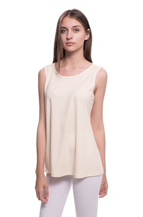 Памучен потник, цвят шампанско 658