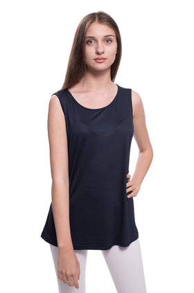 Тъмносин памучен потник 658