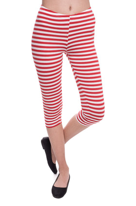 Памучен клин с щампа "Червено-бели райета" 3421 (7/8)