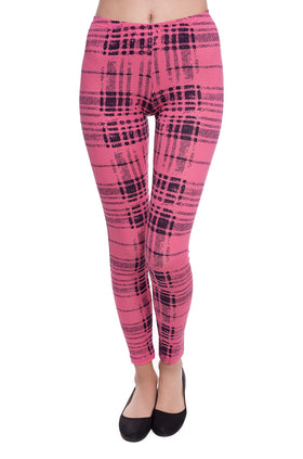 Памучен клин с щампа "Розово каре" 3423