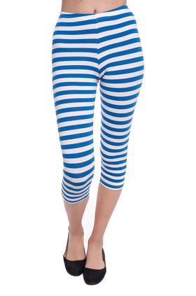 Памучен клин с щампа "Бяло-синьо райе" 3421 (7/8)