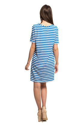 Къса ежедневна рокля "Морско лято" 8080