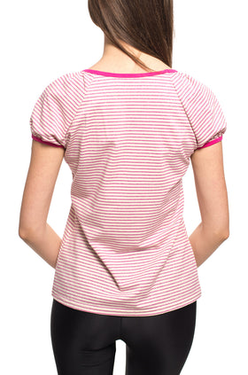 Памучна блуза "Цикламено райе" 515