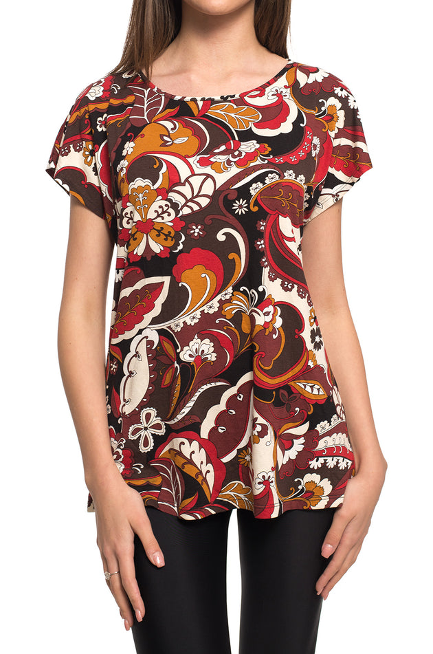 Памучна блуза, щампа "Златна есен" 5295