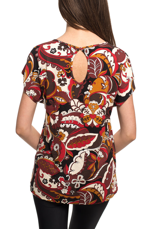 Памучна блуза, щампа "Златна есен" 5295