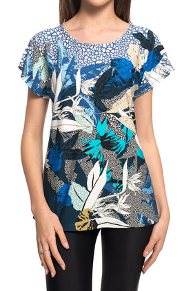 Памучна блуза, щампа "Елеганс" 5295