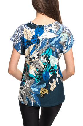 Памучна блуза, щампа "Елеганс" 5295