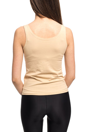 Бежов памучен потник 6272