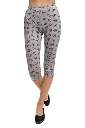 Памучен клин с щампа "Сиво сърце" 3421 (7/8)