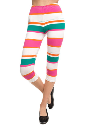 Памучен клин с щампа "Цветно райе" 3421 (7/8)