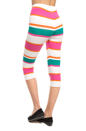 Памучен клин с щампа "Цветно райе" 3421 (7/8)