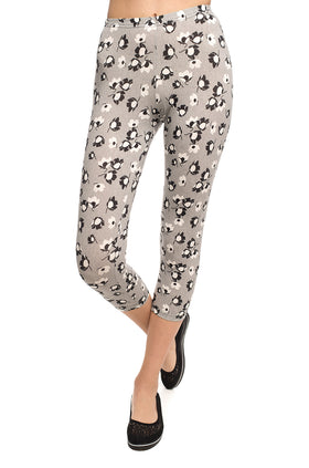 Памучен клин с щампа "Черно-бели цветове" 3421 (7/8)