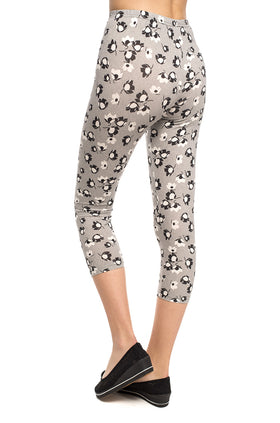 Памучен клин с щампа "Черно-бели цветове" 3421 (7/8)