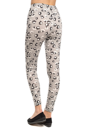 Памучен клин с щампа "Черно-бели цветове" 3423