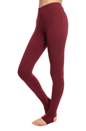 Памучен клин, цвят бордо, с пета 34201