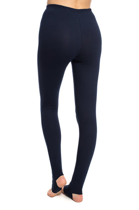 Тъмносин памучен клин с пета 34201