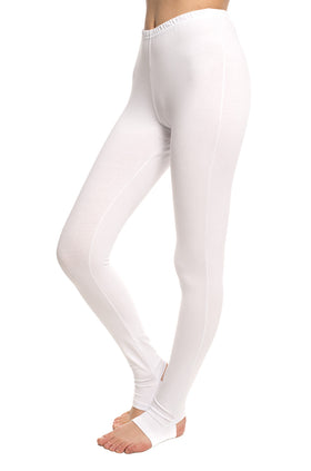 Бял памучен клин с пета 34201