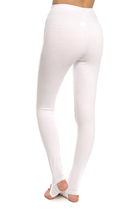 Бял памучен клин с пета 34201