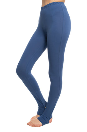 Памучен клин, цвят деним, с пета 34201